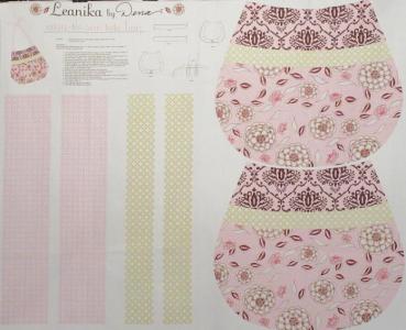 Dena Designs - Leanika Canvas Panel - Tote Bag Panel Pink